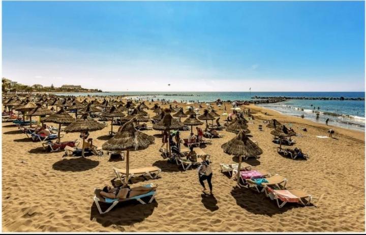 Amazing 3 Bedroom Apartment On The First Line Of The Best Las Americas Beach, Air Conditioner And Terrace Ocean View Playa de las Américas Dış mekan fotoğraf